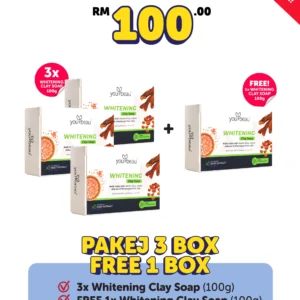 Whitening Clay Soap 3 Box Free 1 Box